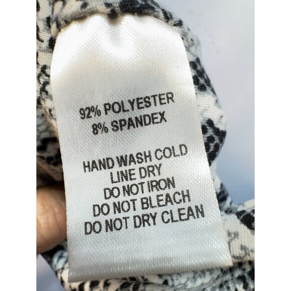 Lulus Womens Wildlife Black and White Snake Print Bodysuit Size L Sexy Chic - Picture 5 of 13